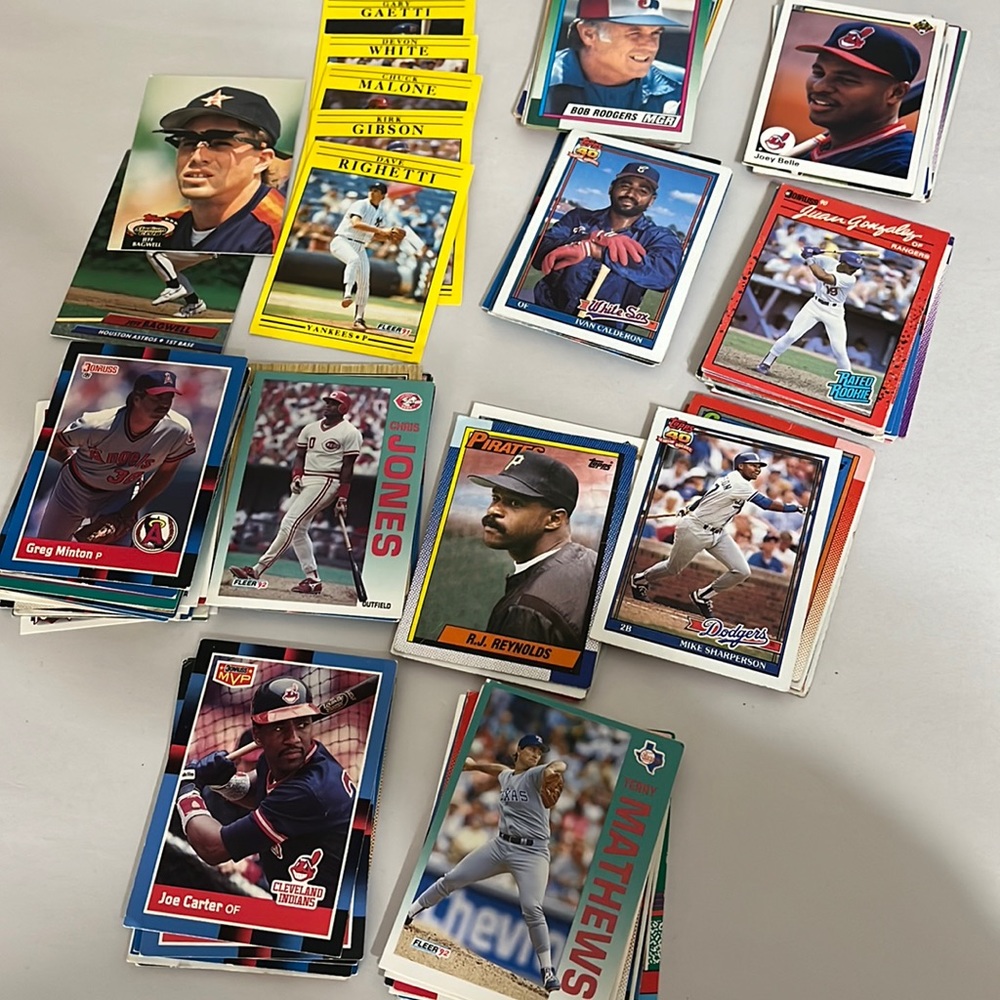 Lot of 100+ 80s 90’s Baseball Cards Used condition values between $1-6 ea